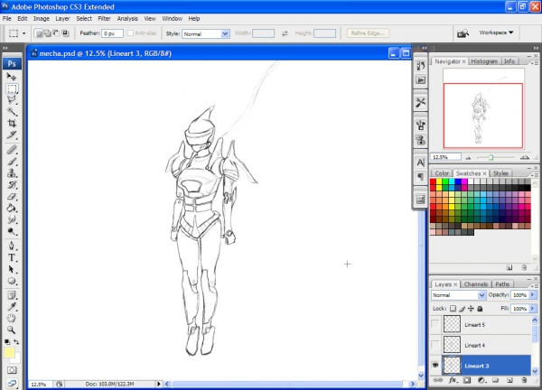 Creation of A mecha character...: Step 4